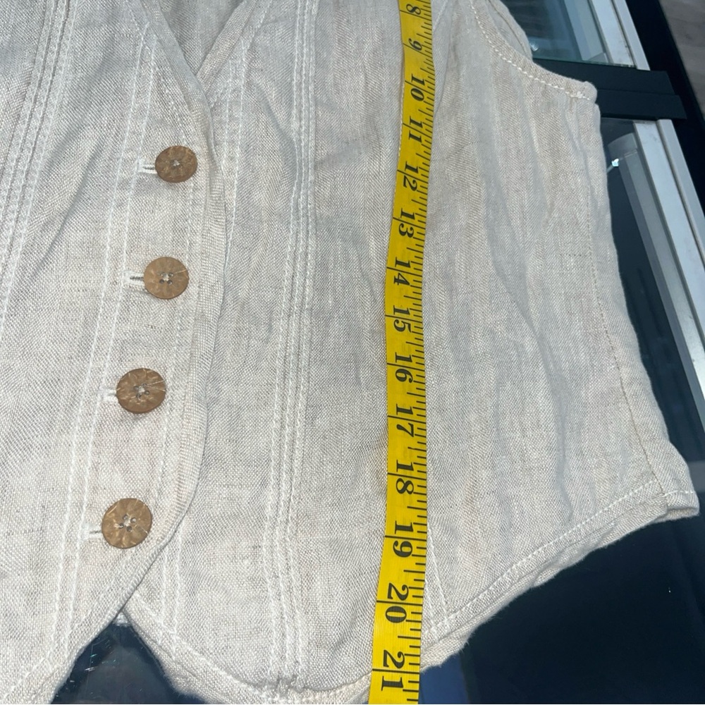 Coldwater Creek Light Tan Buttoned Tank Top - Picture 9 of 9